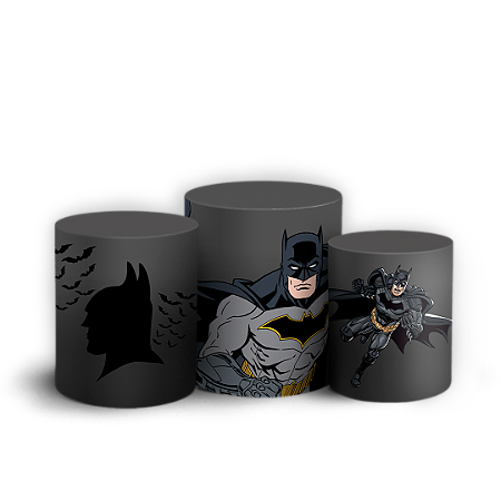 Capas Trio Cilindro Sublimado Vest Facil - Batman