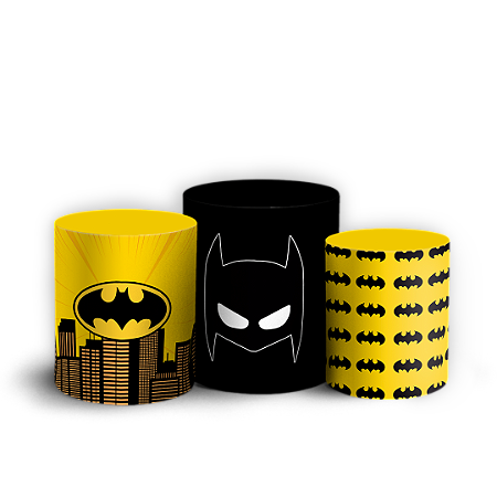Capas Trio Cilindro Sublimado Vest Facil - Batman