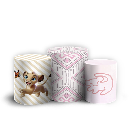 Capas Trio Cilindro Sublimado Vest Facil - Rei Leão