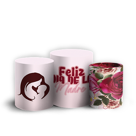 Capas Trio Cilindro Sublimado Vest Facil - Dia De La Madre