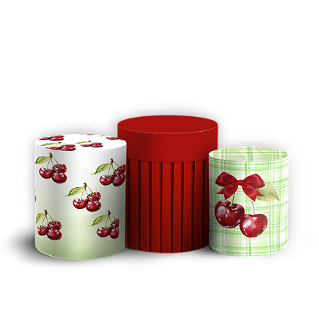 Capas Trio Cilindro Sublimado Vest Facil - Cerejinha