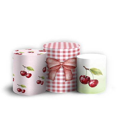 Capas Trio Cilindro Sublimado Vest Facil - Cerejinha