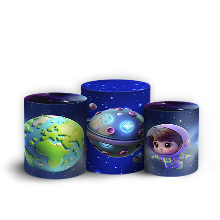 Capas Trio Cilindro Sublimado Vest Facil - Astrounauta