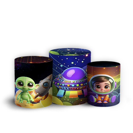 Capas Trio Cilindro Sublimado Vest Facil - Astrounauta