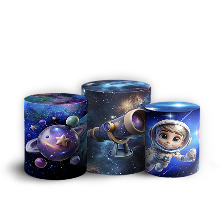 Capas Trio Cilindro Sublimado Vest Facil - Astrounauta