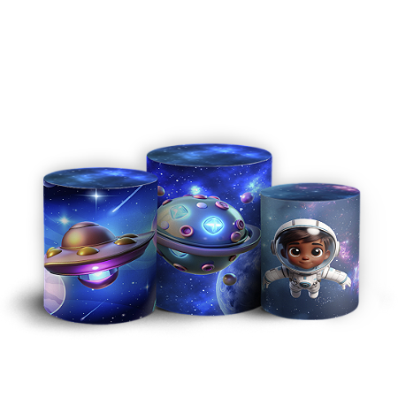 Capas Trio Cilindro Sublimado Vest Facil - Astrounauta