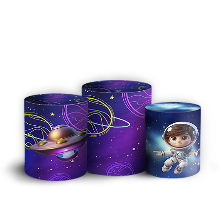 Capas Trio Cilindro Sublimado Vest Facil - Astrounauta