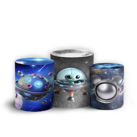 Capas Trio Cilindro Sublimado Vest Facil - Astrounauta