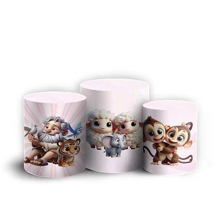 Capas Trio Cilindro Sublimado Vest Facil - Arca De Noé