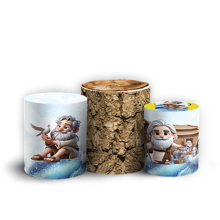 Capas Trio Cilindro Sublimado Vest Facil - Arca De Noé