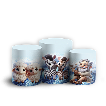 Capas Trio Cilindro Sublimado Vest Facil - Arca De Noé