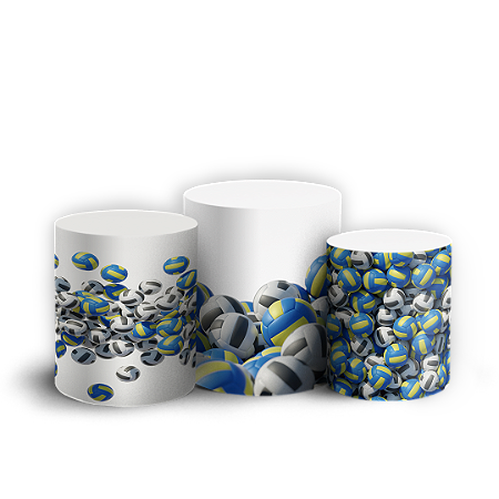 Capas Trio Cilindro Sublimado Vest Facil - Volei