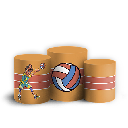 Capas Trio Cilindro Sublimado Vest Facil - Volei