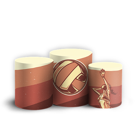 Capas Trio Cilindro Sublimado Vest Facil - Volei