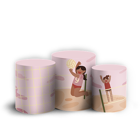 Capas Trio Cilindro Sublimado Vest Facil - Volei