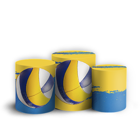 Capas Trio Cilindro Sublimado Vest Facil - Volei