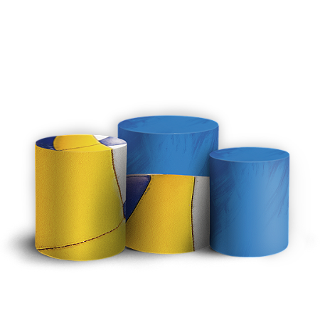 Capas Trio Cilindro Sublimado Vest Facil - Volei