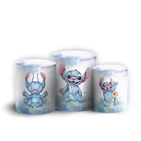 Capas Trio Cilindro Sublimado Vest Facil - Lilo Stitch Angel