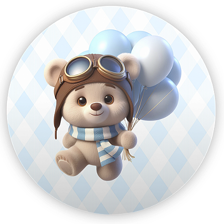 Capa Mini Painel Sublimado - Ursinho Baloeiro