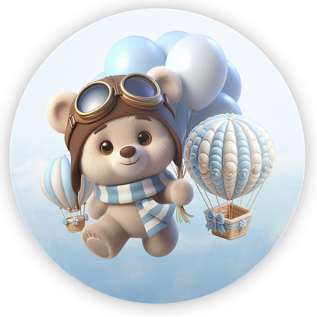 Capa Mini Painel Sublimado - Ursinho Baloeiro