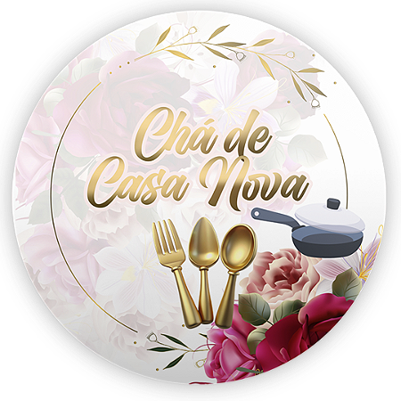 Capa Mini Painel Sublimado - Chá De Casa Nova