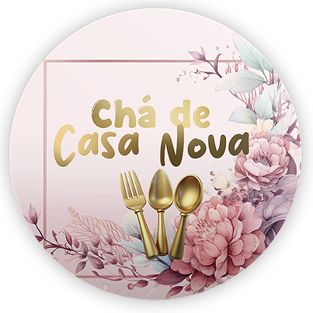 Capa Mini Painel Sublimado - Chá De Casa Nova
