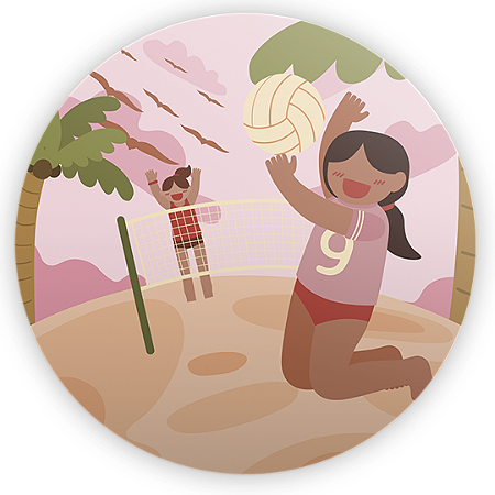 Capa Mini Painel Sublimado - Volei