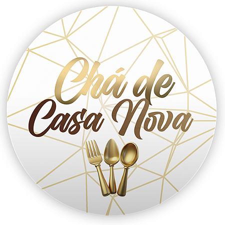 Capa Painel Redondo Sublimado - Chá De Casa Nova