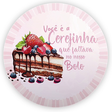 Capa Painel Redondo Sublimado - Cerejinha