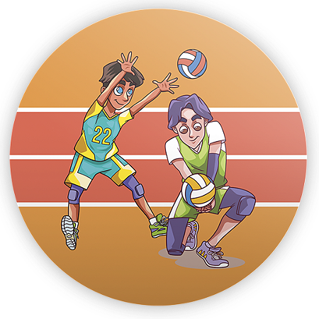 Capa Painel Redondo Sublimado - Volei