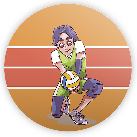 Capa Painel Redondo Sublimado - Volei