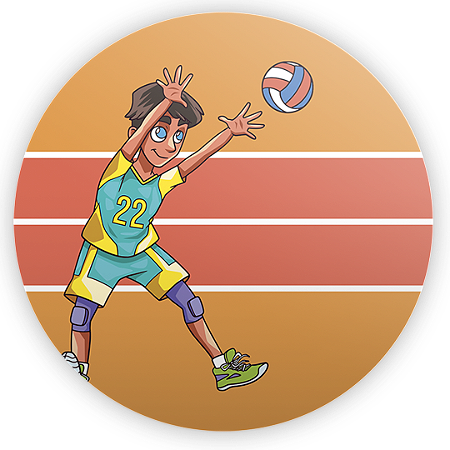 Capa Painel Redondo Sublimado - Volei