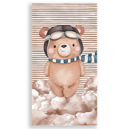 Capa Faixa Lateral Sublimado - Ursinho Aviador