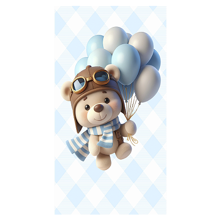 Capa Faixa Lateral Sublimado - Ursinho Baloeiro