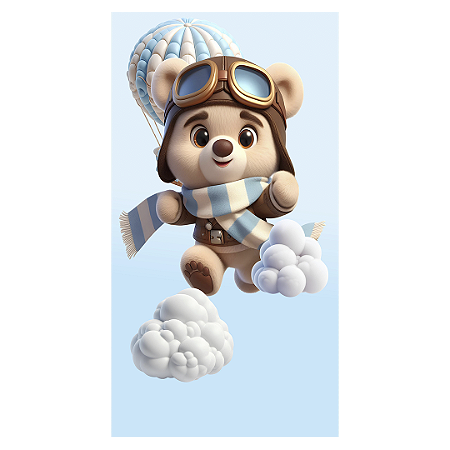 Faixa Lateral - Ursinho Baloeiro - Sublimado 3D