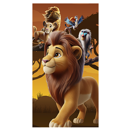 Capa Faixa Lateral Sublimado - Rei Leão