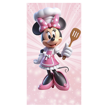 Faixa Lateral - Minnie Confeiteira - Sublimado 3D