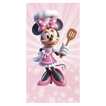 Faixa Lateral - Minnie Confeiteira - Sublimado 3D