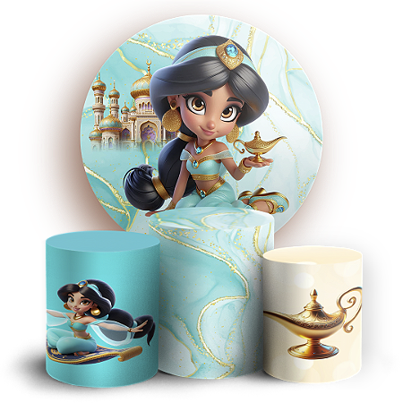 Capas Painel Redondo e Trio Cilindro Sublimado - Jasmine