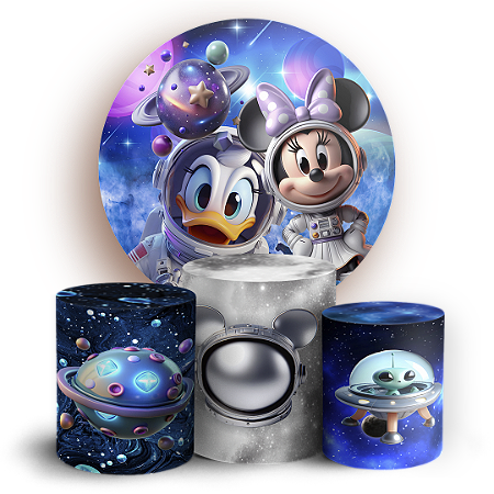 Capas Painel Redondo e Trio Cilindro Sublimado - Astrounauta