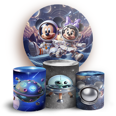 Capas Painel Redondo e Trio Cilindro Sublimado - Astrounauta