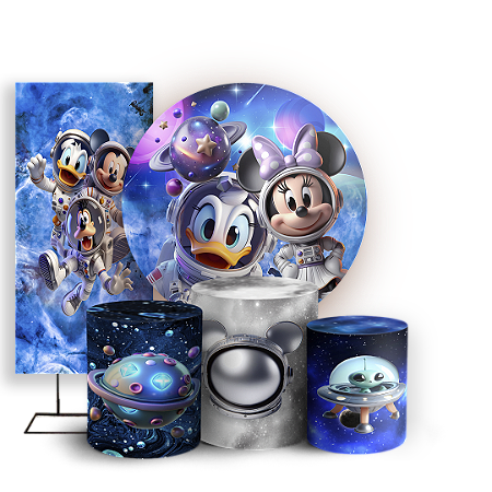 Capas Painel Redondo Trio Cilindro e Faixa Lateral Sublimado - Astrounauta