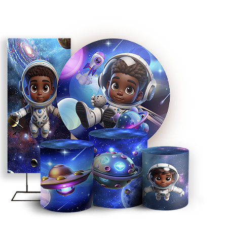 Capas Painel Redondo Trio Cilindro e Faixa Lateral Sublimado - Astrounauta