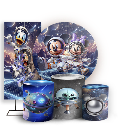 Capas Painel Redondo Trio Cilindro e Faixa Lateral Sublimado - Astrounauta