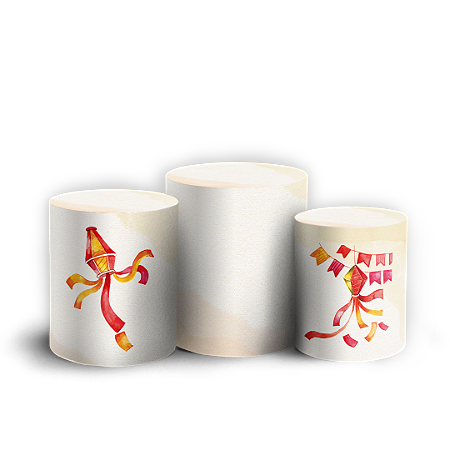 Capas Trio Cilindro Sublimado Vest Facil - Festa Junina