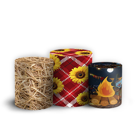 Capas Trio Cilindro Sublimado Vest Facil - Minnie Fazendinha