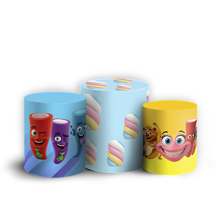 Capas Trio Cilindro Sublimado Vest Facil - Doce Fini