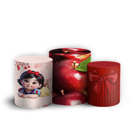 Capas Trio Cilindro Sublimado Vest Facil - Branca De Neve