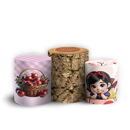 Capas Trio Cilindro Sublimado Vest Facil - Branca De Neve