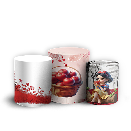 Capas Trio Cilindro Sublimado Vest Facil - Branca De Neve
